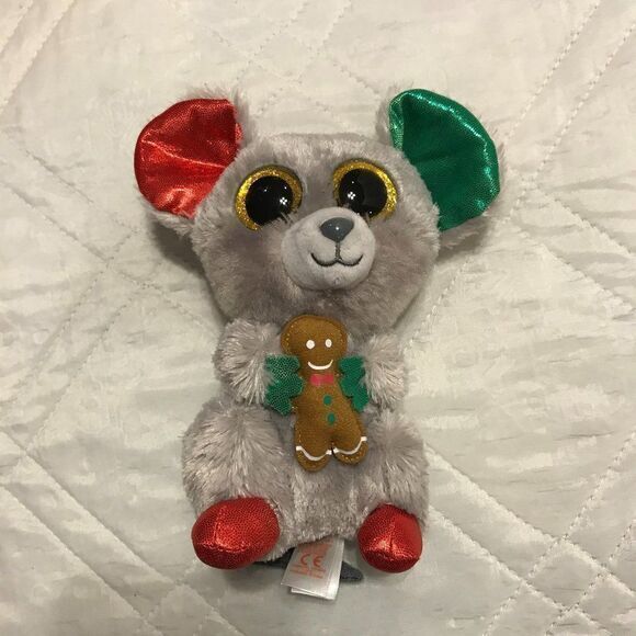 2016 Ty Beanie Boos Mac the Christmas Mouse - Picture 1 of 4